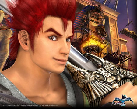 Sword Boy - face, sword, cool, video game, hd, soul calibur, fighter, hair style, eye, hair, guy, boy