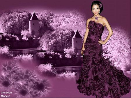 EVA LOMGORIA PURPLE  PICTURE - work, purple, art, actress, celebrity