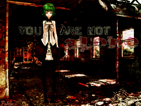 gumi2 - gumi, are, vocaloid, hot, green, alone, you, not