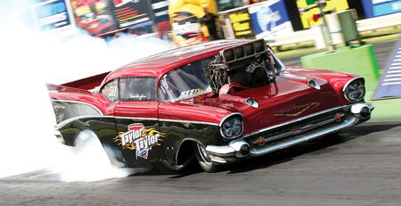 Funny Car - smoke, chevy, funny, car