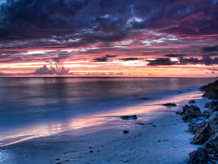 Sunset view - beach, sky, water, sunset