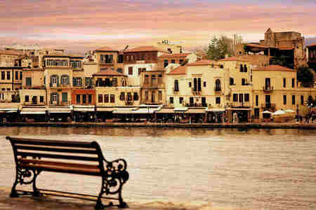 Kreta, Limani - sky, houses, pittoresque, bank, water