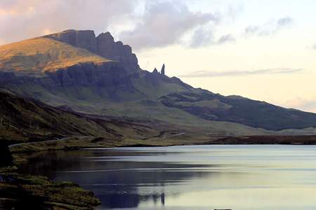 The Isle of Skye, Hebrides, Scotland - vegetation, clouds, water, mountain