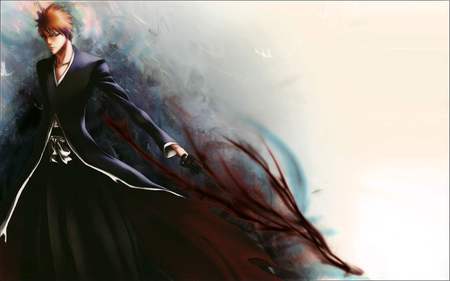 Ichigo Dark Paint - destiny, bleach, hero, bankai, attack, paint, fight, dark, anime, ichigo, friends, memories, sword, hollow