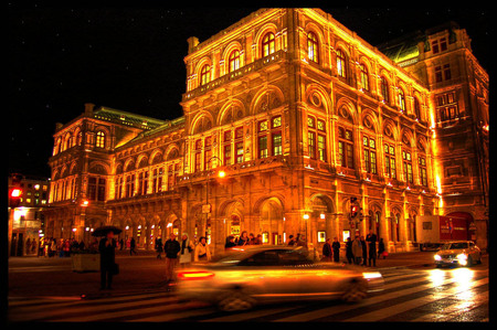 Vienna Opera House - building, opera, music, classical, vienna, austria, operatic, lights