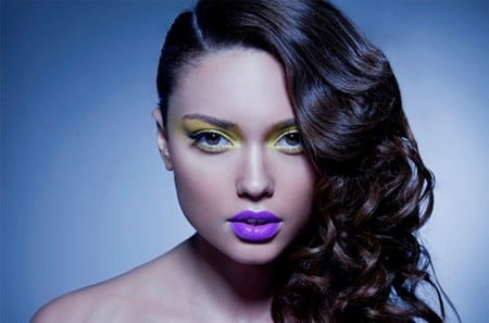 Beauty Woman - woman, purple lips, female, model