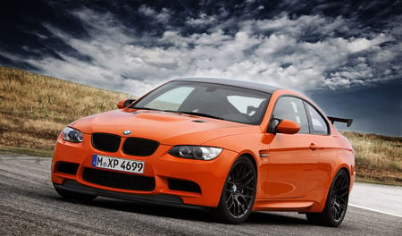 BMW - car, landscape, clouds, orange, bmw