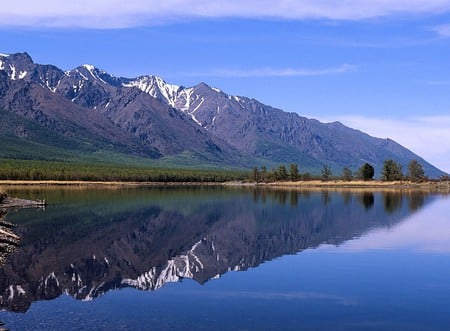 Reflections on Lake Mountain - multicolor, rivers, brown, scene, scenario, trunks, plants, maroon, colors, natural, stones, colours, laguna, frozen, ice, gray, green, blue, amazing, roots, sky, clouds, water, photoshop, cool, colorful, usa, black, cold, scenery, wood, snow, mirrors, nice, paysage, beauty, white, paisage, mounts, nature, america, lakes, reflections, majesty, majestic, landscape, grass, photo, creeks, grove, branches, trees, beautiful, photography, reflected, alaska, peaks, icy, paisagem, cenario, canada, awesome, lagoons, cena, mountains, rocks