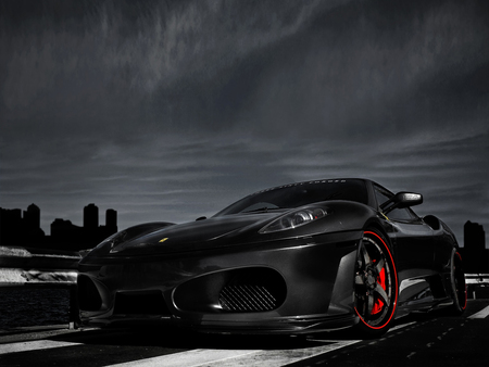 Ferrari - speed, luxury, black, cars, photography, power, ferrari