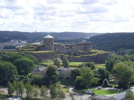 Danish Castle - trees, tower, walls, castle, sky, medieval