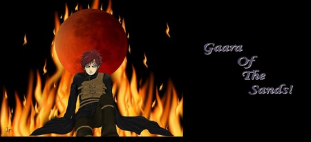 Gaara - gaara, black, fire, writing