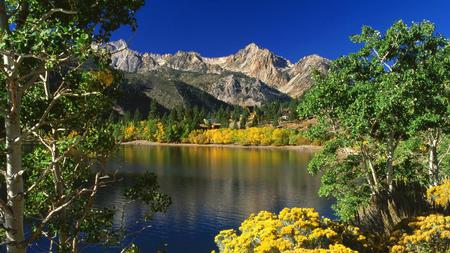 Lake - nature, sky, lake, trees