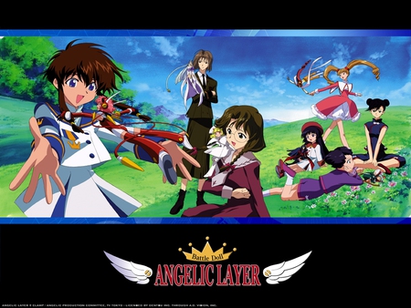 Angelic Friends - hikaru, misaki, ringo, angel, sazuka, others, angelic layer, ranga, hatoko