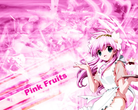 Pink Fruits - galaxy angel, milfeulle, pink, fruits