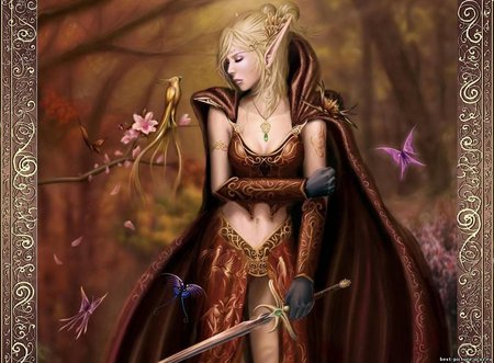 Fairy Warrior - butterfly, girl, warrior, 3d, birs, fairy, fantasy