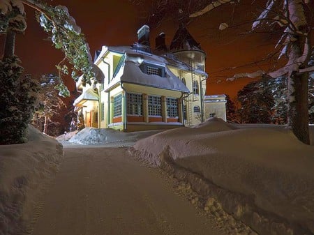 Snow House - house, snow, picture, cool