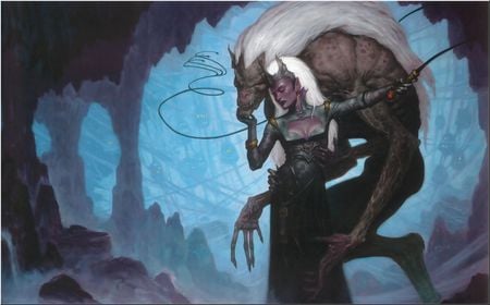 woman and monster - brom, monster, whip, woman