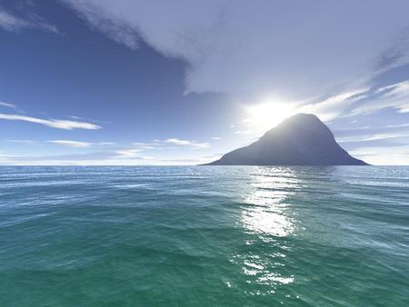 Guadeloupe (Fr) - blue, green, rock, island, see, sky