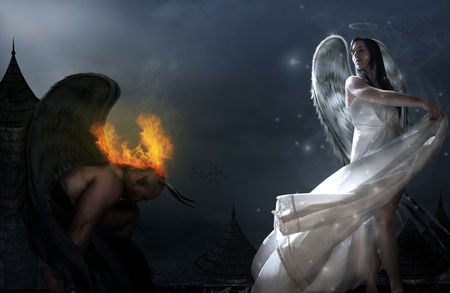 Angel - dark, angel, good, evil, fantasy