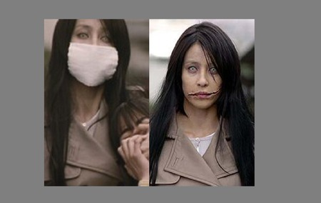 slit mouth woman - scary, slit, lady, china, japan, black