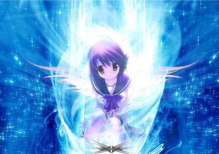 anime_angel vortx - anime, girl, angel, blue