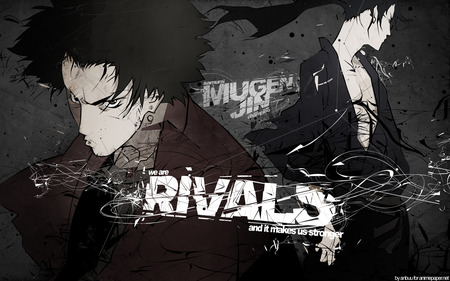 Mugen vs. Jin - rivals, jin, mugen, vs, samurai champloo