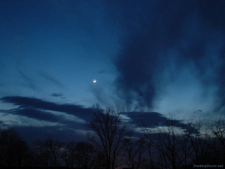 misty - sky, misty, nature, blue