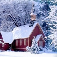 church in winter