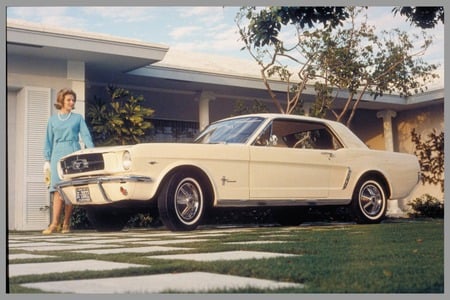 64 Mustang - white, ford, mustang, car