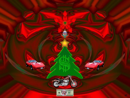 Cash Christmas - eye candy, collage, 3d, fractal, abstract