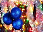 Blue decorations