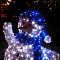 blue snowman in romania