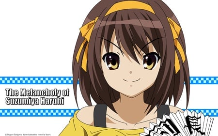 The Melancholy of Haruhi Suzumiya - anime, haruhi suzumiya, haruhi, brown hair, suzumiya fan