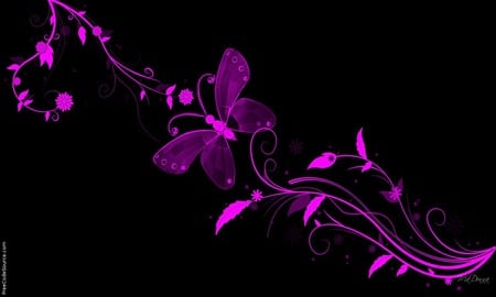 twittershot - neon, purple, butterfly, abstract, twitter, wallpaper, new