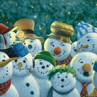 MERRY SNOWFAMILY SCENE