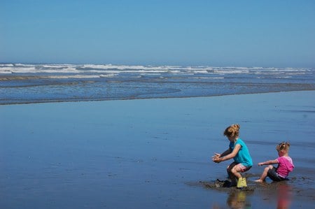 Ocean Shores - beach, ocean, playing, children