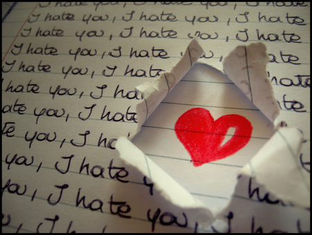 love hate - love, hate, emotions, heart, i hate you, but i love you