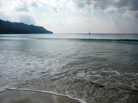 Beautiful Beach - beach, sand, tide, water