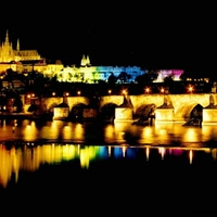 Prague at night