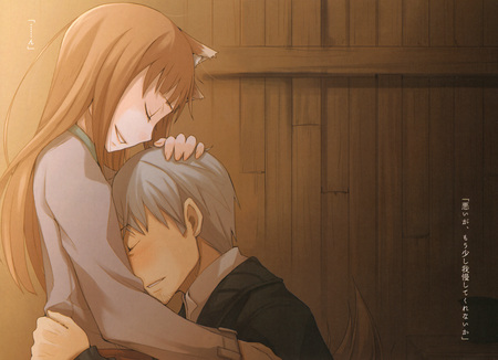 Spice and Wolf - owlf girl, kawaii, wolf, spice and wolf, holo, cute, wolfgirl, horo, lawrence kraft