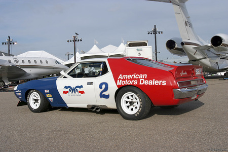 Javelin - white, red, car, amc, javelin, blue