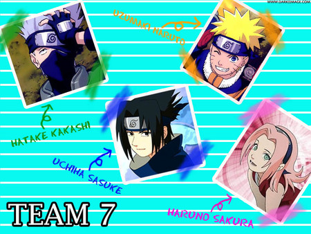 Team 7 - boys, girl, anime, picture