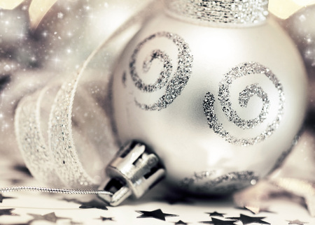 Christmas decorations - new year, candles, photography, ball, lovely, garland, christmas, balls, holidays, silver, decorations, cute