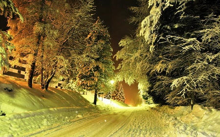 Winter scenery - winter, amazing, beautiful, road, landscape, times of the year, path, ice, nature, park