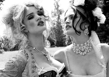 Rosie Huntington / Melissa Haro - rosie huntington whiteley, people, british, beautiful, melissa haro, models, celebrity, victoria secret angel, rosie huntington, black and white, actresses