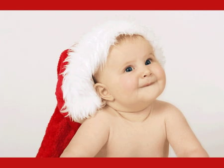 Christmas Is For Kids - cute, baby, hat, christmas