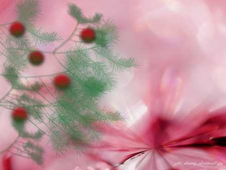 Dreamie Pink - berries, christmas, holiday, dreamie, pink, wallpaper