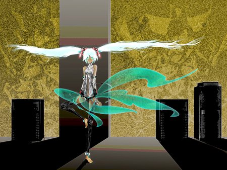 Miku Append - virtual, miku, vocaloids, song, microphone, singer, cool, headphones, awesome, vocaloid, thighhighs, anime, twintail, buildings, blue, aqua hair, pose, hatsune, cute, beautiful, white hair, hot, girl, abstract, white, zen, program, aqua eyes, artistic, pretty, aqua, beauty, art, diva, nice, sexy, idol, headset, contrast, music, hatsune miku