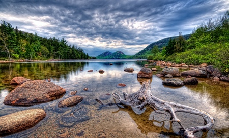 Reflections - reflections, sky, lake, trees