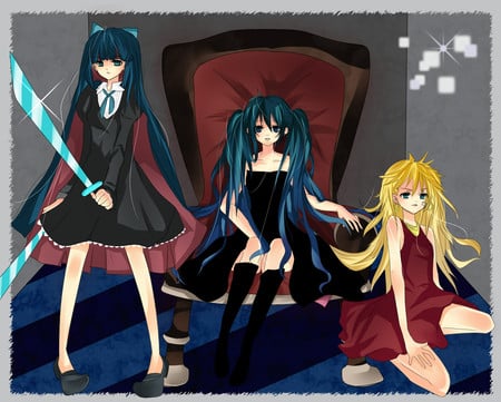 Panty and Stocking with Hatsune Miku